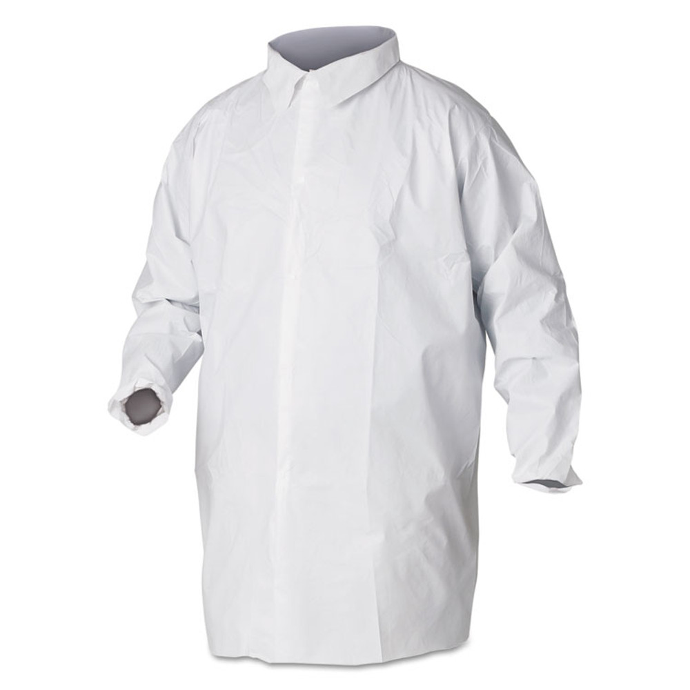 SMITH AND WESSON KleenGuard™ 44444 A40 Liquid and Particle Protection Lab Coats, X-Large, White, 30/Carton