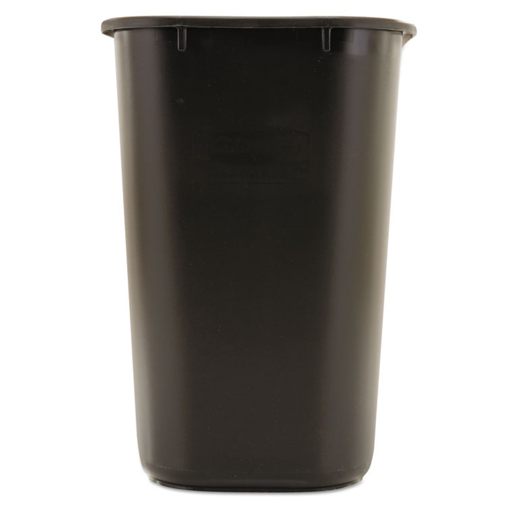 RUBBERMAID COMMERCIAL PROD. 295600BK Deskside Plastic Wastebasket, 7 gal, Plastic, Black