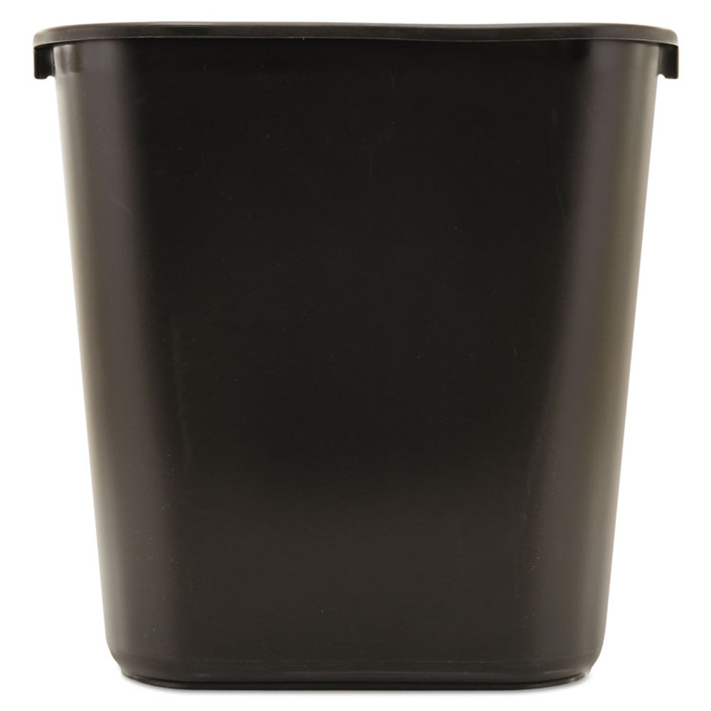 RUBBERMAID COMMERCIAL PROD. 295600BK Deskside Plastic Wastebasket, 7 gal, Plastic, Black