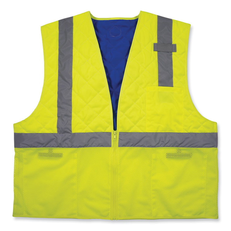 TENACIOUS HOLDINGS, INC. ergodyne® 12712 Chill-Its 6668 Class 2 Hi-Vis Safety Cooling Vest, Polymer, Small, Lime