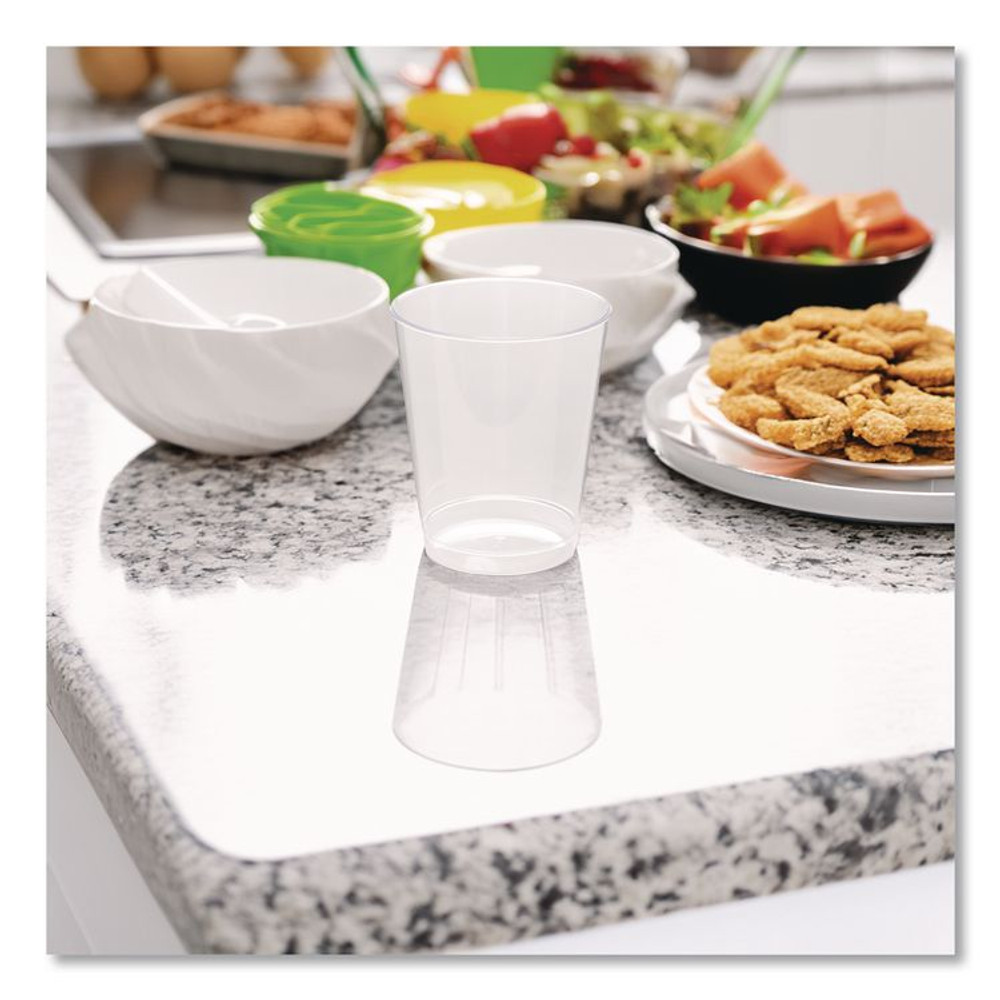 WNA, INC. T7T Comet Plastic Tumbler, Tall, 7 oz, Clear, 25/Pack, 20 Packs/Carton