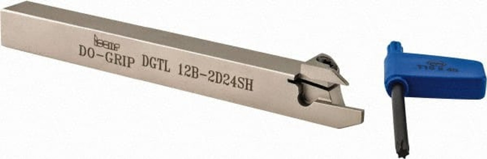 Iscar 2393438 Indexable Grooving-Cutoff Toolholder: DGTL, 1.9 to 2.5 mm Groove Width, 12 mm Max Depth of Cut, Left Hand