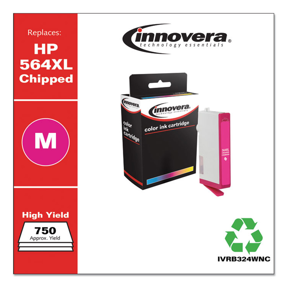 INNOVERA B324WNC Remanufactured Magenta High-Yield Ink, Replacement for 564XL (CB324WN), 750 Page-Yield