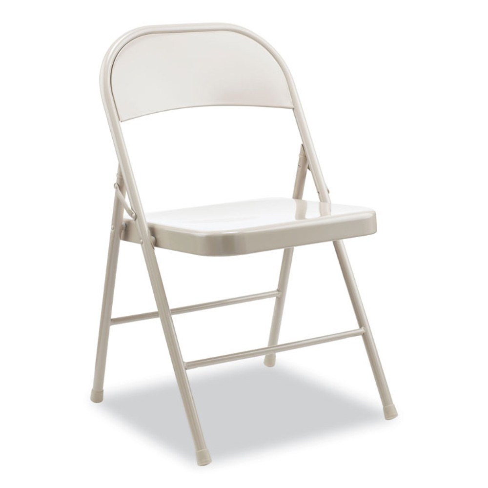 ALERA CA944 Armless Steel Folding Chair, Supports Up to 275 lb, Taupe Seat, Taupe Back, Taupe Base, 4/Carton