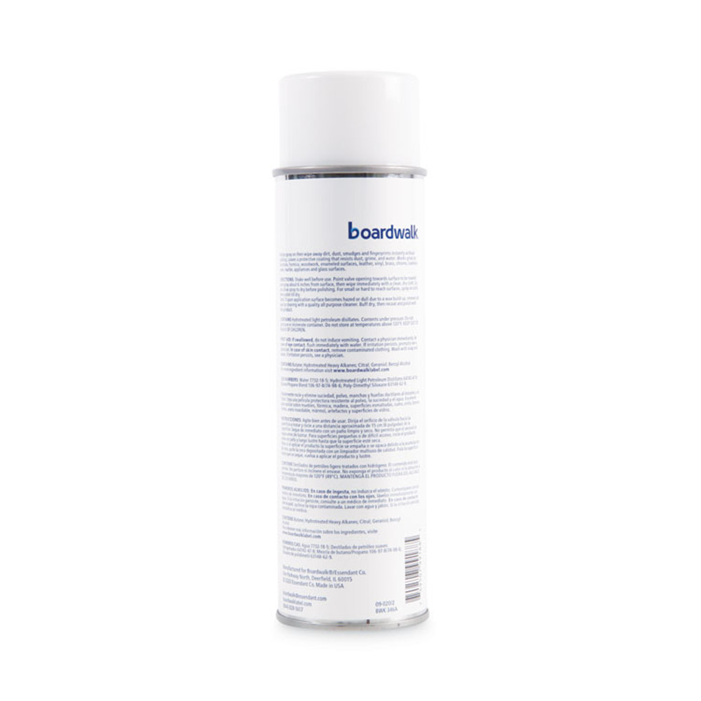 BOARDWALK 346AEA Furniture Polish, Lemon Scent, 19 oz Aerosol Spray