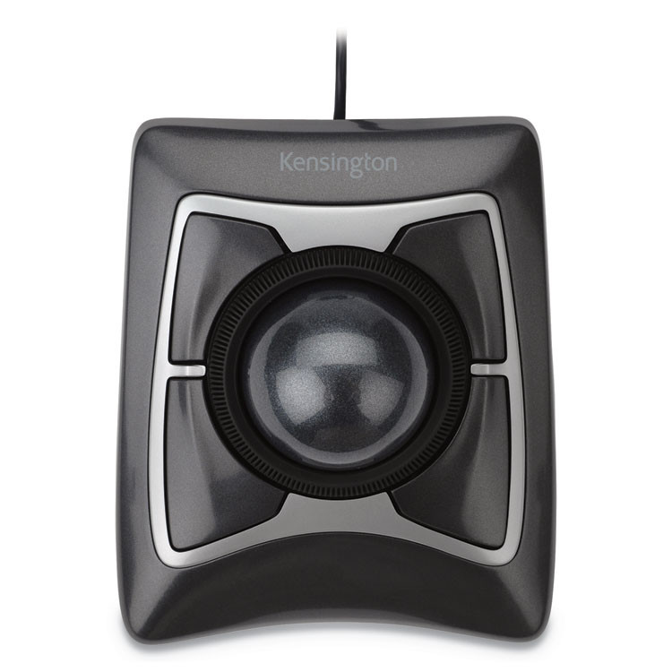 KENSINGTON 64325 Expert Mouse Trackball, USB 2.0, Left/Right Hand Use, Black/Silver