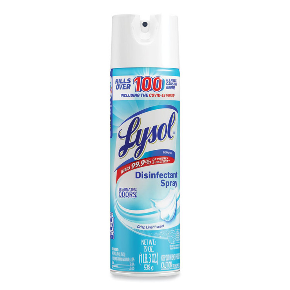 RECKITT BENCKISER LYSOL® Brand 79329CT Disinfectant Spray, Crisp Linen, 19 oz Aerosol Spray, 12/Carton
