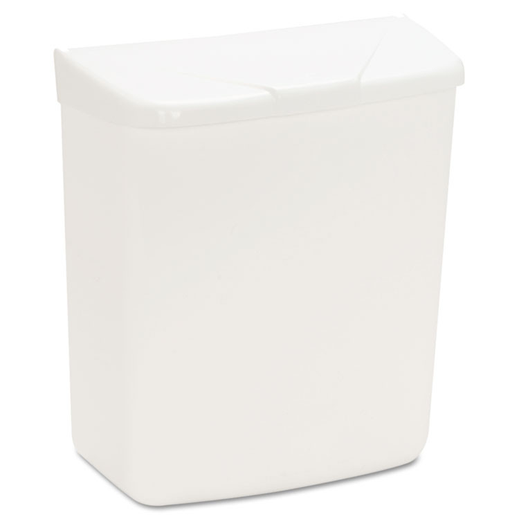 HOSPECO 250/201W Wall Mount Sanitary Napkin Receptacle-PPC, 1 gal, PPC Plastic, White