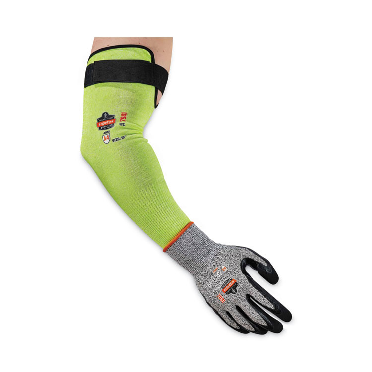 TENACIOUS HOLDINGS, INC. ergodyne® 17947 ProFlex 7941-PR CR Protective Arm Sleeve, 18", Lime, 144 Pairs/Carton
