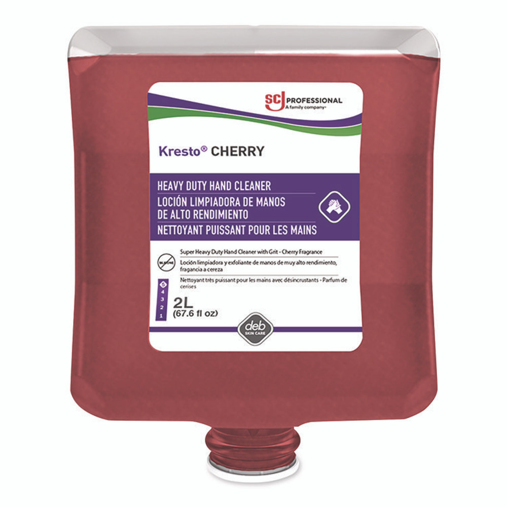 SC JOHNSON Professional® KCH2LT Kresto Cherry Heavy Duty Hand Cleaner Manual Cartridge Refill, Cherry Scent, 2 L, 4/Carton