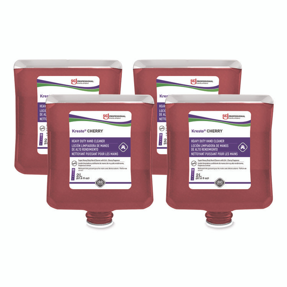 SC JOHNSON Professional® KCH2LT Kresto Cherry Heavy Duty Hand Cleaner Manual Cartridge Refill, Cherry Scent, 2 L, 4/Carton
