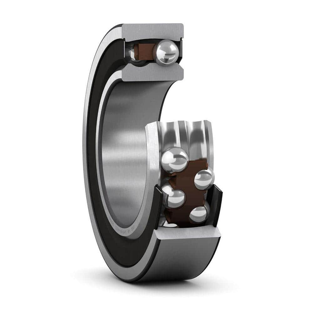 SKF 2201 E-2RS1TN9 Self-Aligning Ball Bearing: 12 mm Bore Dia, 32 mm OD, 14 mm OAW, Double Seal