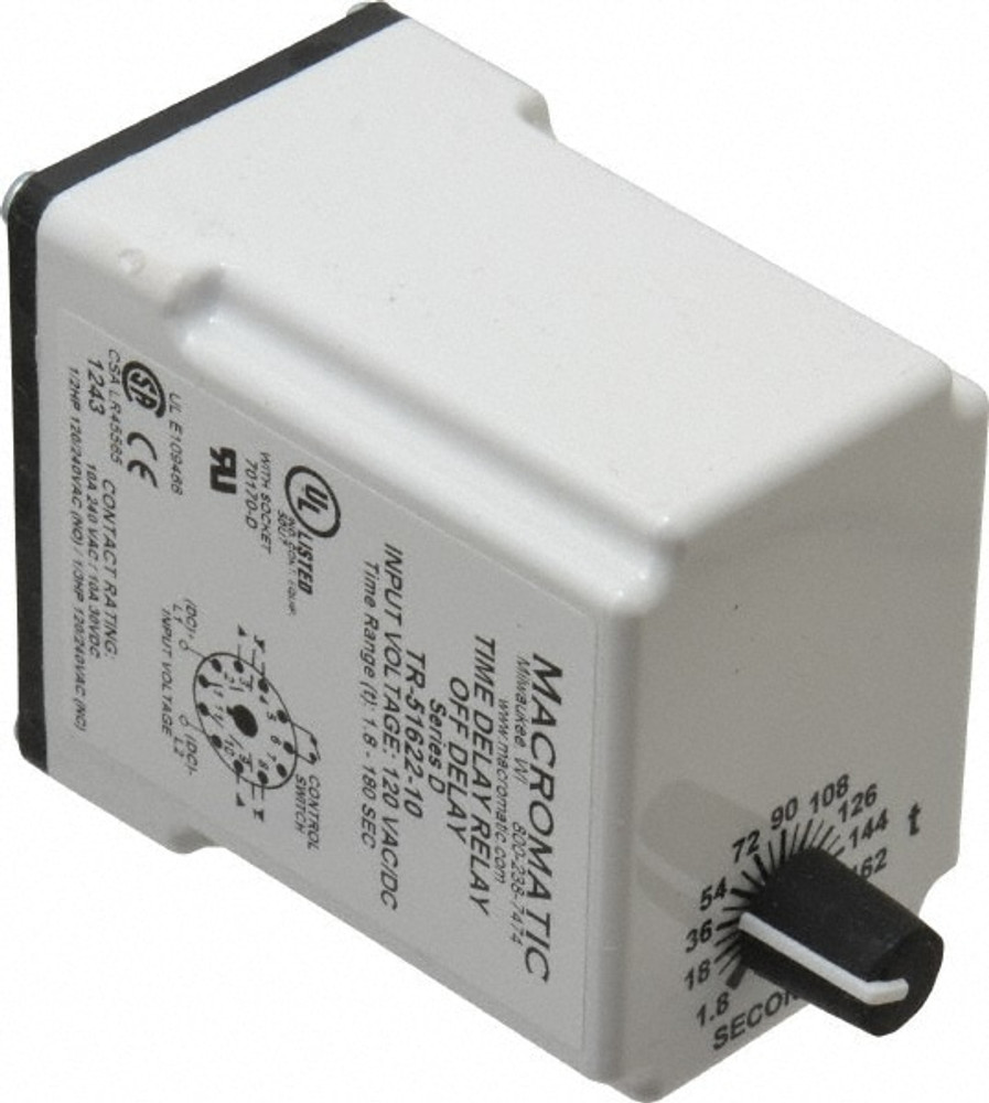 Macromatic TR-51622-10 11 Pin, Multiple Range DPDT Time Delay Relay