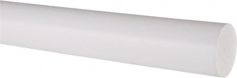 Value Collection 5503025 Plastic Rod: Polytetrafluroethylene, 5' Long, 1-1/2" Dia, White