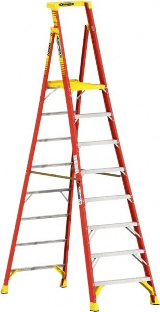 Werner PD6208 8-Step Fiberglass Step Ladder: Type IA, 8' High