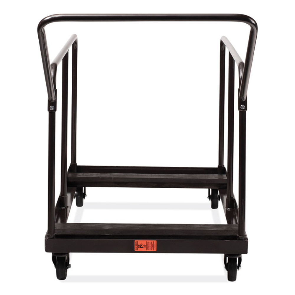 NATIONAL PUBLIC SEATING NPS® DYMU Folding Table Dolly For Round and Rectangular Tables, 660 lb Capacity, 31.25 x 27.75 x 47.5, Brown
