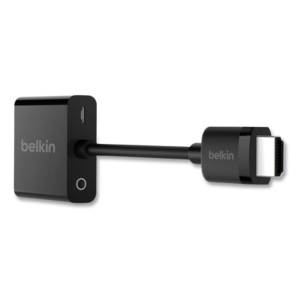 BELKIN COMPONENTS AV10170BT HDMI to VGA Adapter with Micro-USB Power, 9.8", Black