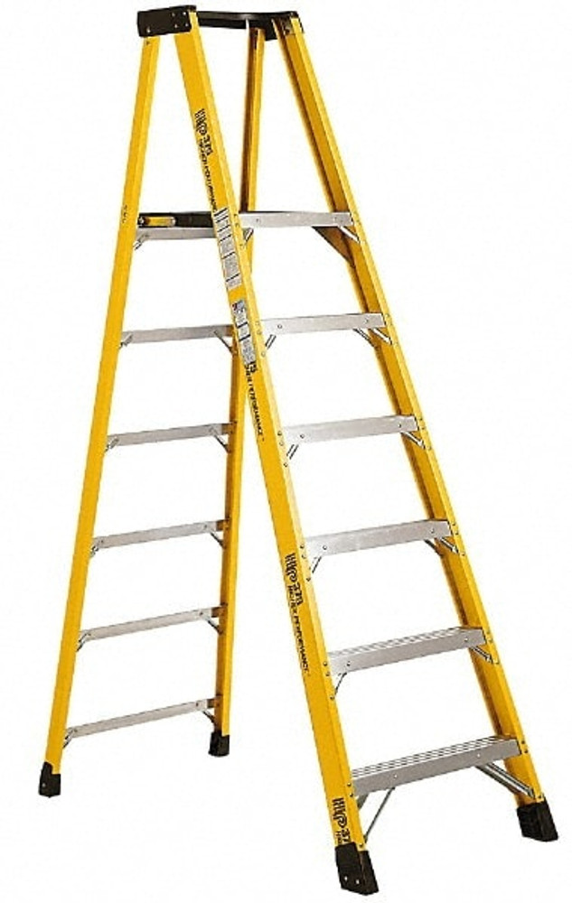 Made in USA 35108 6-Step Fiberglass Ladder Platform: 375 lb Capacity