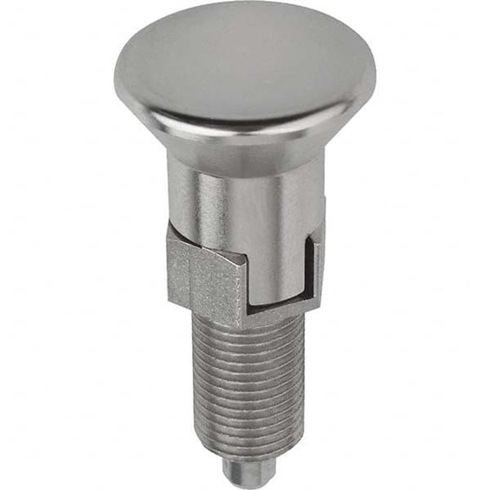 KIPP K0632.003516A8 1-8, 28mm Thread Length, 16mm Plunger Diam, Hardened Locking Pin Knob Handle Indexing Plunger