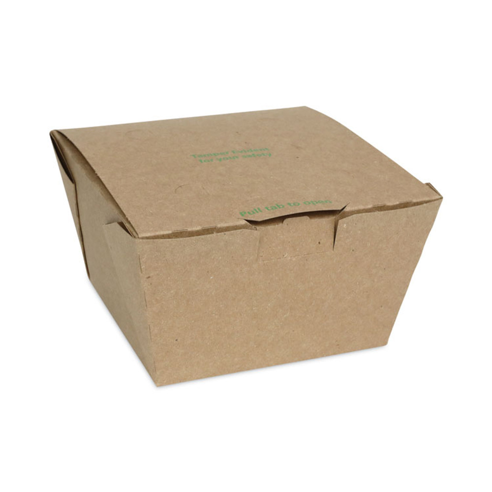 PACTIV EVERGREEN CORPORATION NOB08KECTE EarthChoice Tamper Evident OneBox Paper Box, 4.5 x 4.5 x 3.25, Brown, 200/Carton