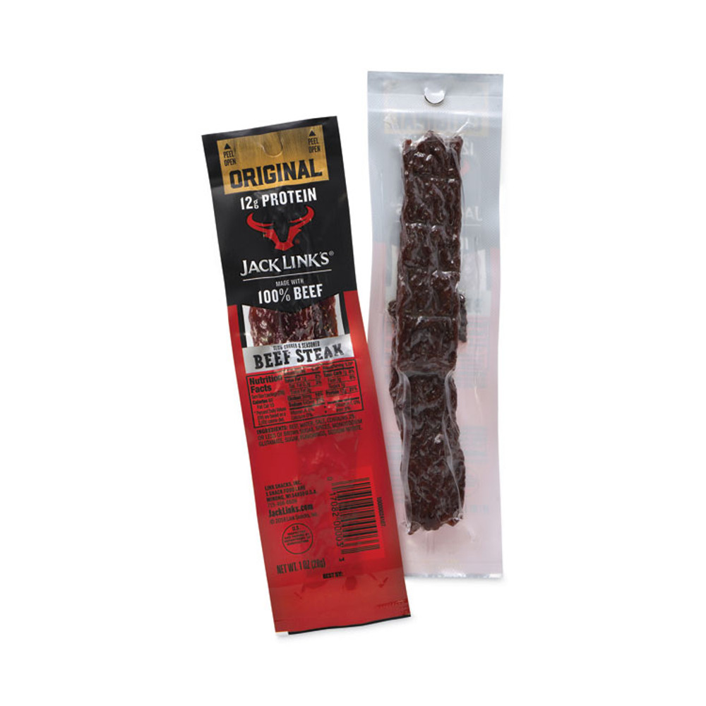 LINK SNACKS INC Jack Link’s 27800009 Teriyaki Beef Steak, 1 oz, 12/Box