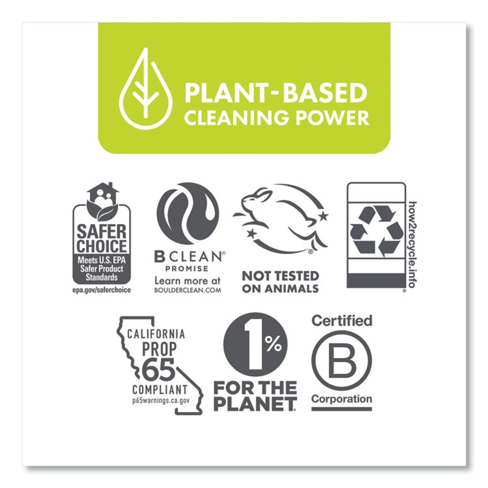 1908 BRANDS Boulder Clean 003038CT Liquid Laundry Detergent, Citrus Breeze, 200 oz Bottle, 2/Carton