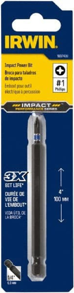 Irwin IWAF31PH1-2 Power Screwdriver Bit: #1 Phillips