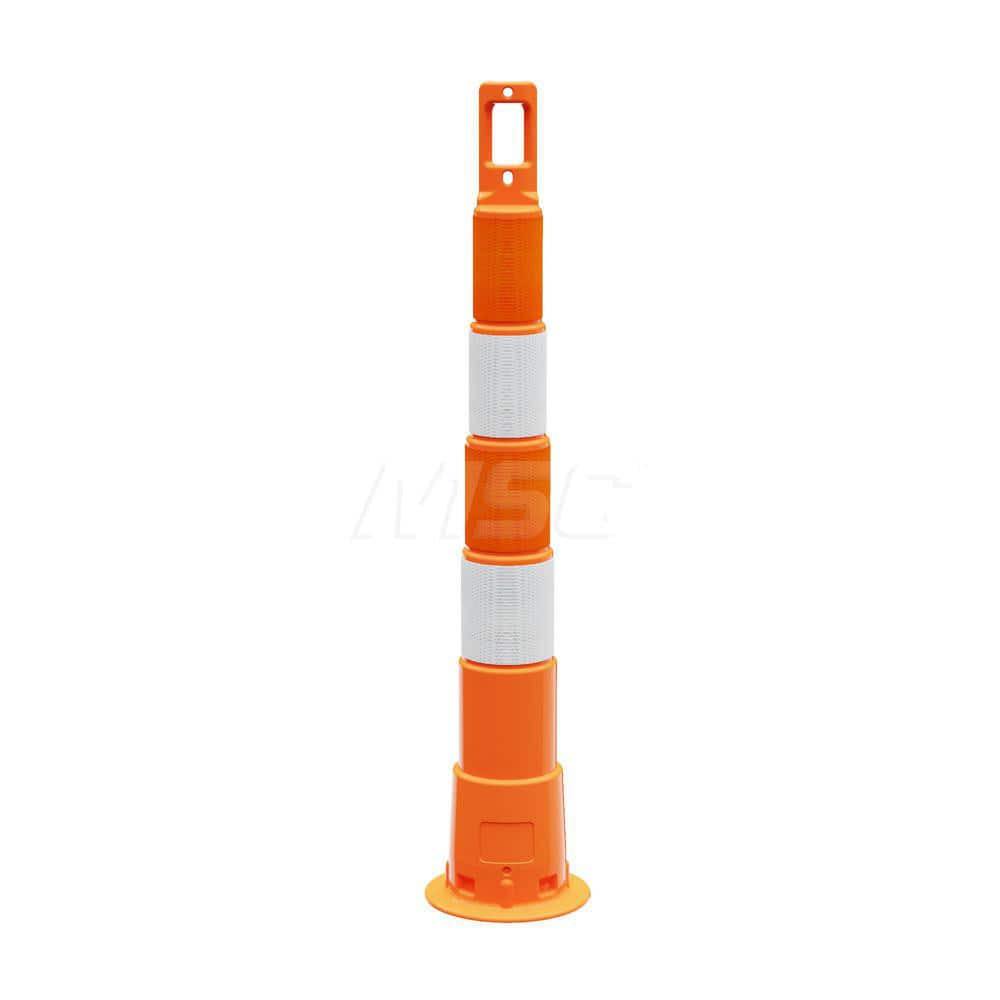 Plasticade 650R1-O-6-DG-A Traffic Barrels, Delineators & Posts; Reflective: Yes ; Base Needed: Yes ; Compliance: MASH Compliant; MUTCD Standards ; Collar Three Width (Inch): 6 ; Collar Two Width (Inch): 6 ; Collar Four Width (Inch): 6