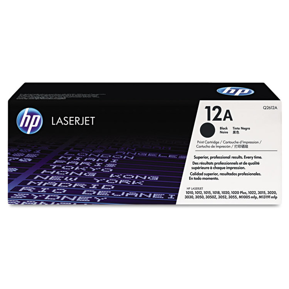 HEWLETT PACKARD SUPPLIES HP Q2612A HP 12A, (Q2612A) Black Original LaserJet Toner Cartridge