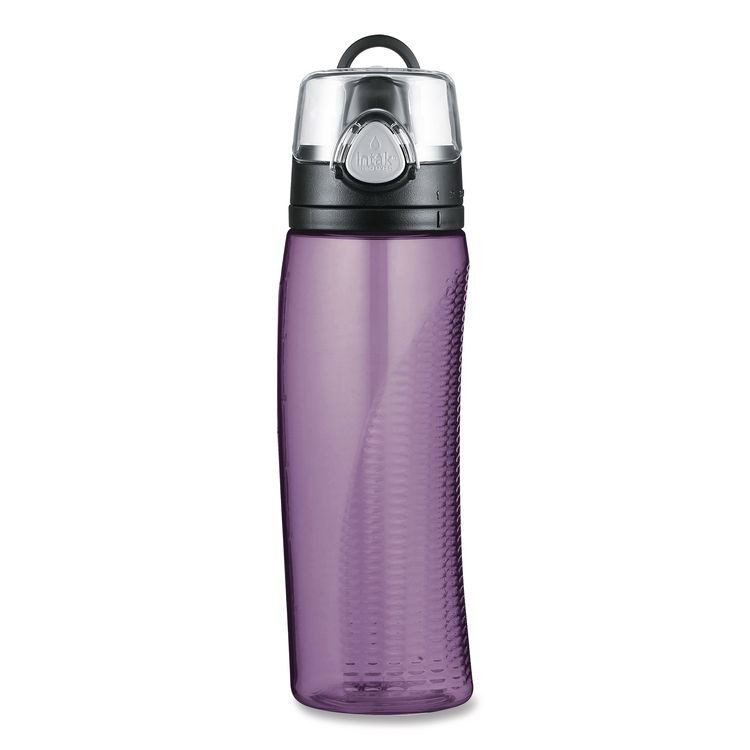 THERMOS LLC HP4100PU6 Intak by Thermos Hydration Bottle with Meter, 24 oz, Plastic, Purple