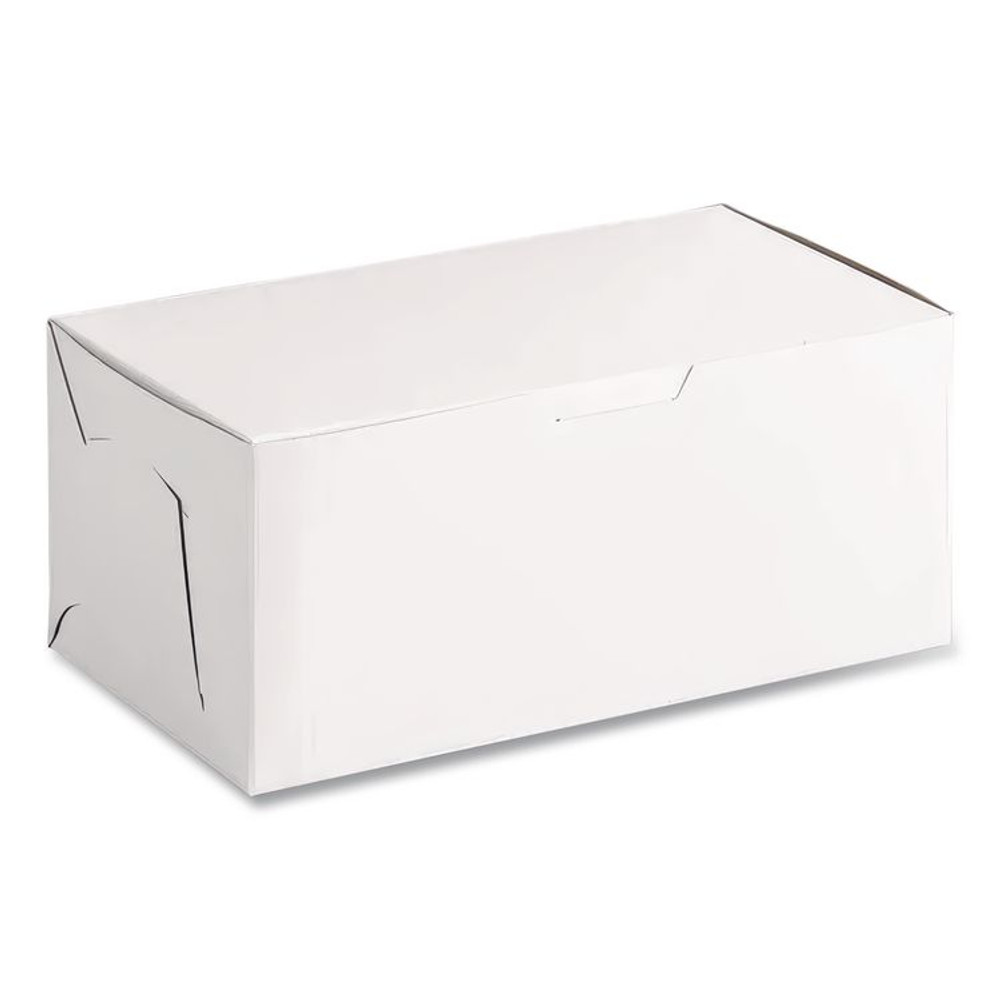 SOUTHERN CHAMPION TRAY SCT® 0949 White One-Piece Non-Window Bakery Boxes, 4 x 9 x 5, White, Paper, 250/Carton