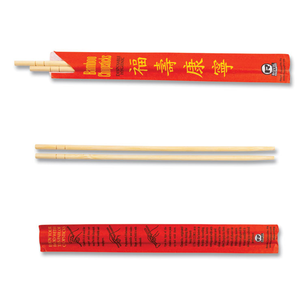 AMERCAREROYAL R809 Chopsticks, Paper, 9", Natural, 1,000/Carton