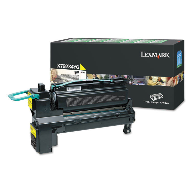LEXMARK INT'L, INC. X792X4YG X792X4YG Return Program Extra High-Yield Toner, 20,000 Page-Yield, Yellow
