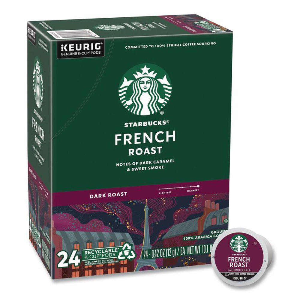 STARBUCKS COFFEE COMPANY 011111158 French Roast K-Cups, 24/Box