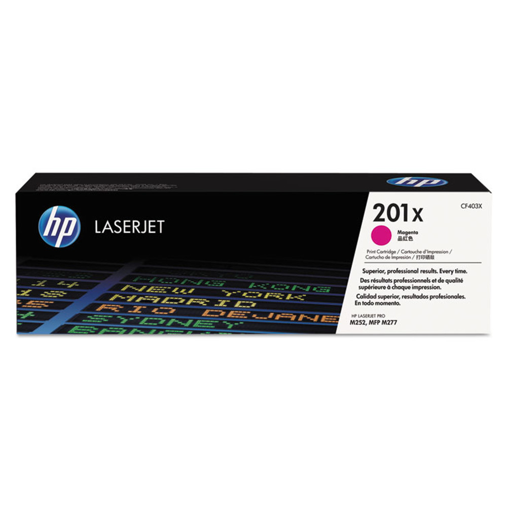 HEWLETT PACKARD SUPPLIES HP CF403X HP 201X, (CF403X) High-Yield Magenta Original LaserJet Toner Cartridge