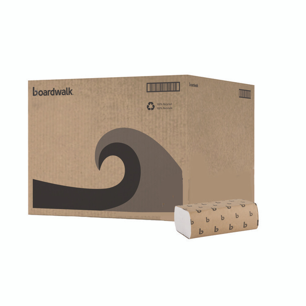 BOARDWALK 6200 Multifold Paper Towels, 1-Ply, 9 x 9.45, White, 250 Towels/Pack, 16 Packs/Carton