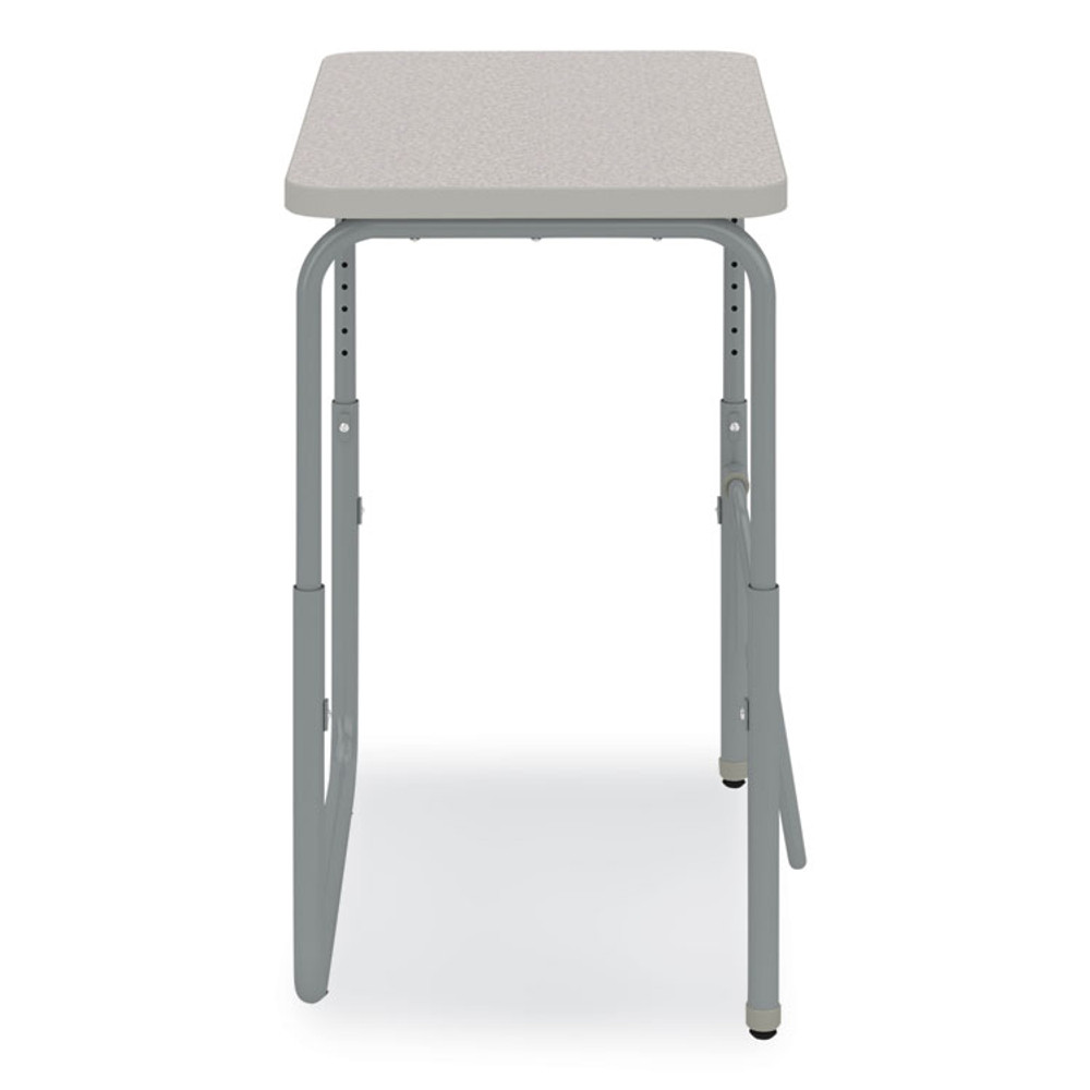 SAFCO PRODUCTS 1221GR AlphaBetter 2.0 Height-Adjustable Student Desk with Pendulum Bar, 27.75 x 19.75 x 22 to 30, Pebble Gray