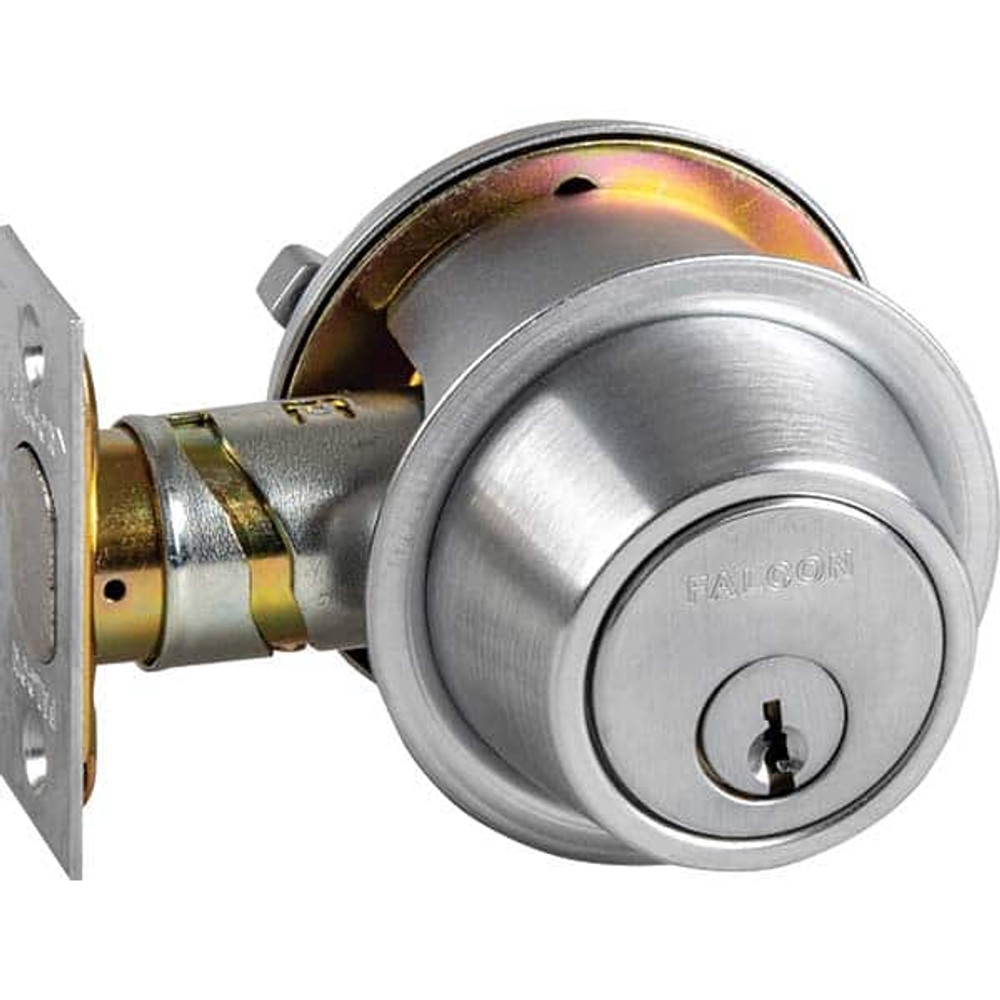 Falcon D141P 626 Deadbolts; Deadbolt Type: Single Cylinder ; Lock Type: Single Cylinder ; Finish: Satin Chrome ; Hand Orientation: Non-Handed ; Lockset Grade: Grade 1