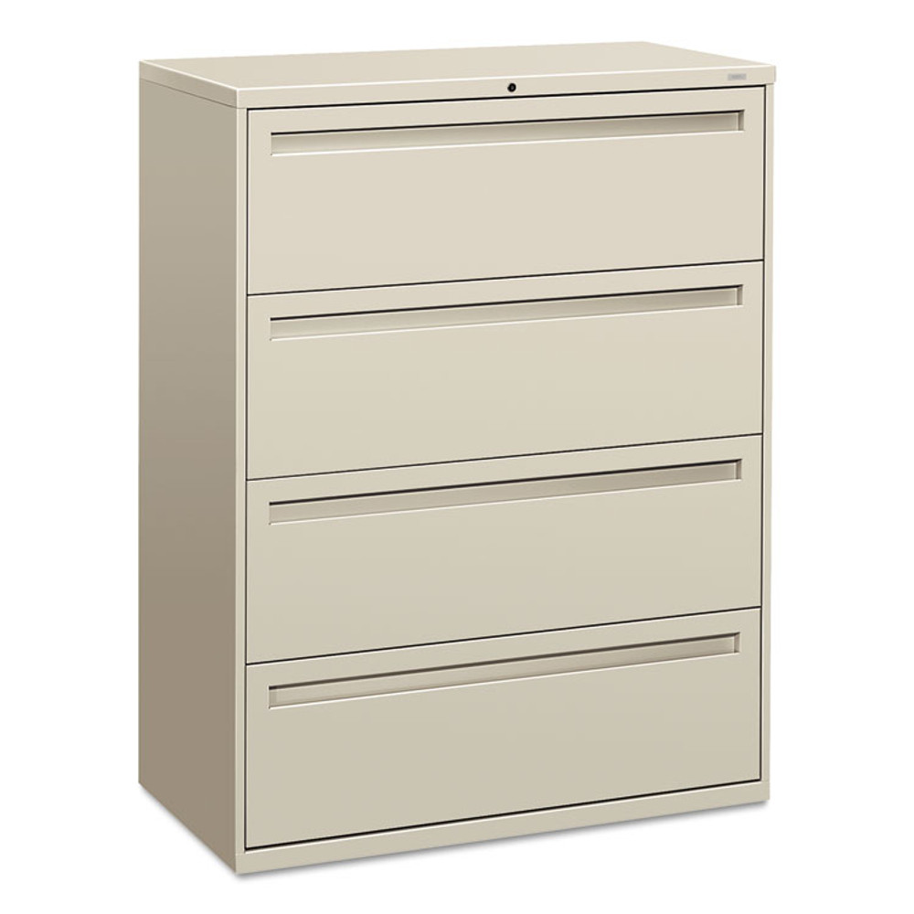 HON COMPANY 794LQ Brigade 700 Series Lateral File, 4 Legal/Letter-Size File Drawers, Light Gray, 42" x 18" x 52.5"