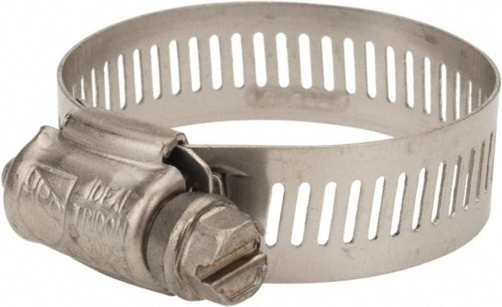 IDEAL TRIDON 630040016051 Worm Gear Clamp: SAE 16, 11/16 to 1-1/2" Dia, Stainless Steel Band