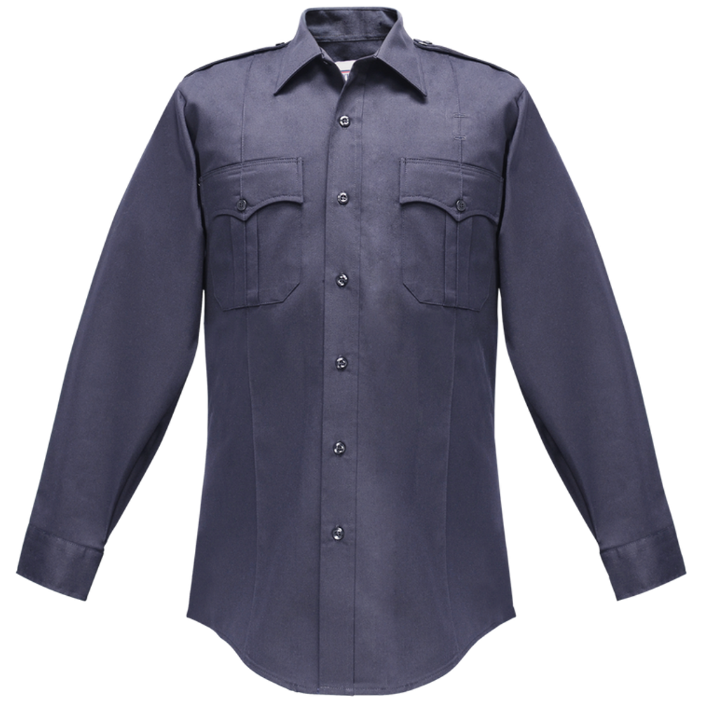 Flying Cross 35W54 76 16.0 36/37 Duro Poplin Long Sleeve Shirt w/ Sewn-In Creases