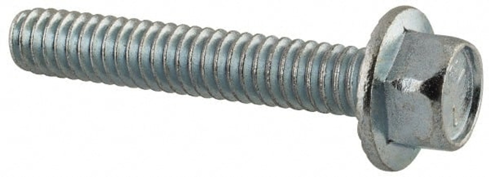 Value Collection 825062MSC Serrated Flange Bolt: 1/4-20 UNC, 1-1/2" Length Under Head, Fully Threaded