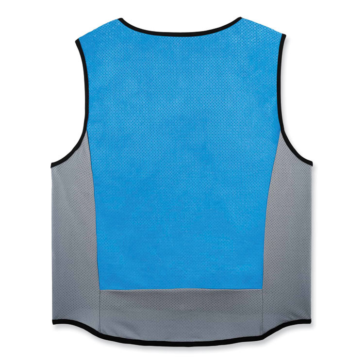 TENACIOUS HOLDINGS, INC. ergodyne® 12696 Chill-Its 6667 Wet Evaporative PVA Cooling Vest with Zipper, PVA, 2X-Large, Blue