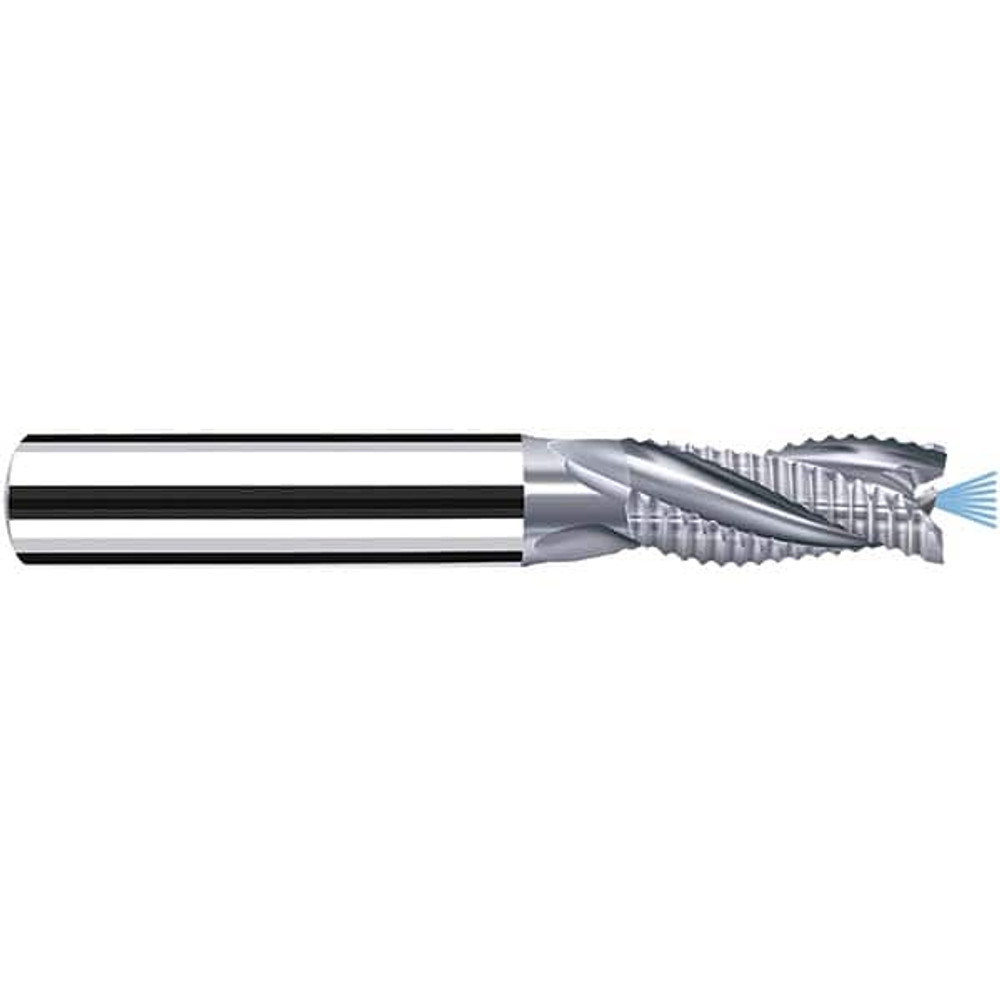 Fraisa 15500450 Roughing End Mill: 10 mm Dia, 3 Flutes, Single End, Solid Carbide