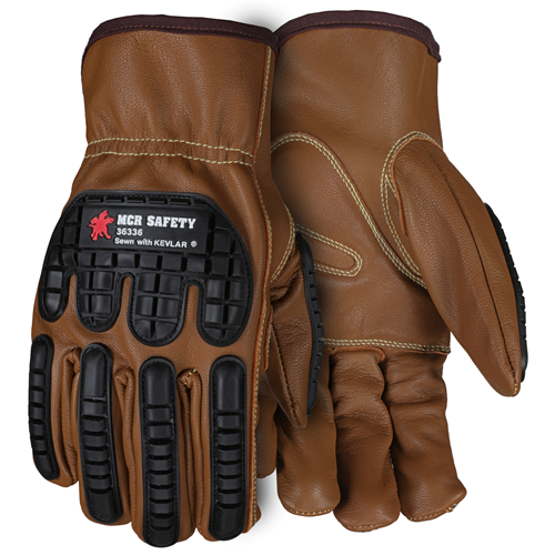 MCR Safety 36336L Oil Block Goat Kevlar Sewn TPR Padded DP