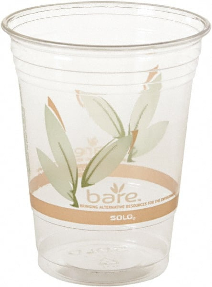 Solo DCCRTP16DBARECT Pack of (20) 50 Pack Bare Eco-Forward RPET Cold Cups, 16-18 oz, Clear, 1,000/Carton