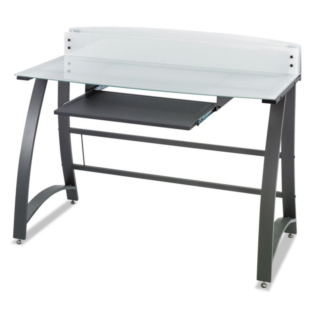 SAFCO PRODUCTS 1938TG Xpressions 47" Computer Desk, 47" x 23" x 37", Frosted/Black