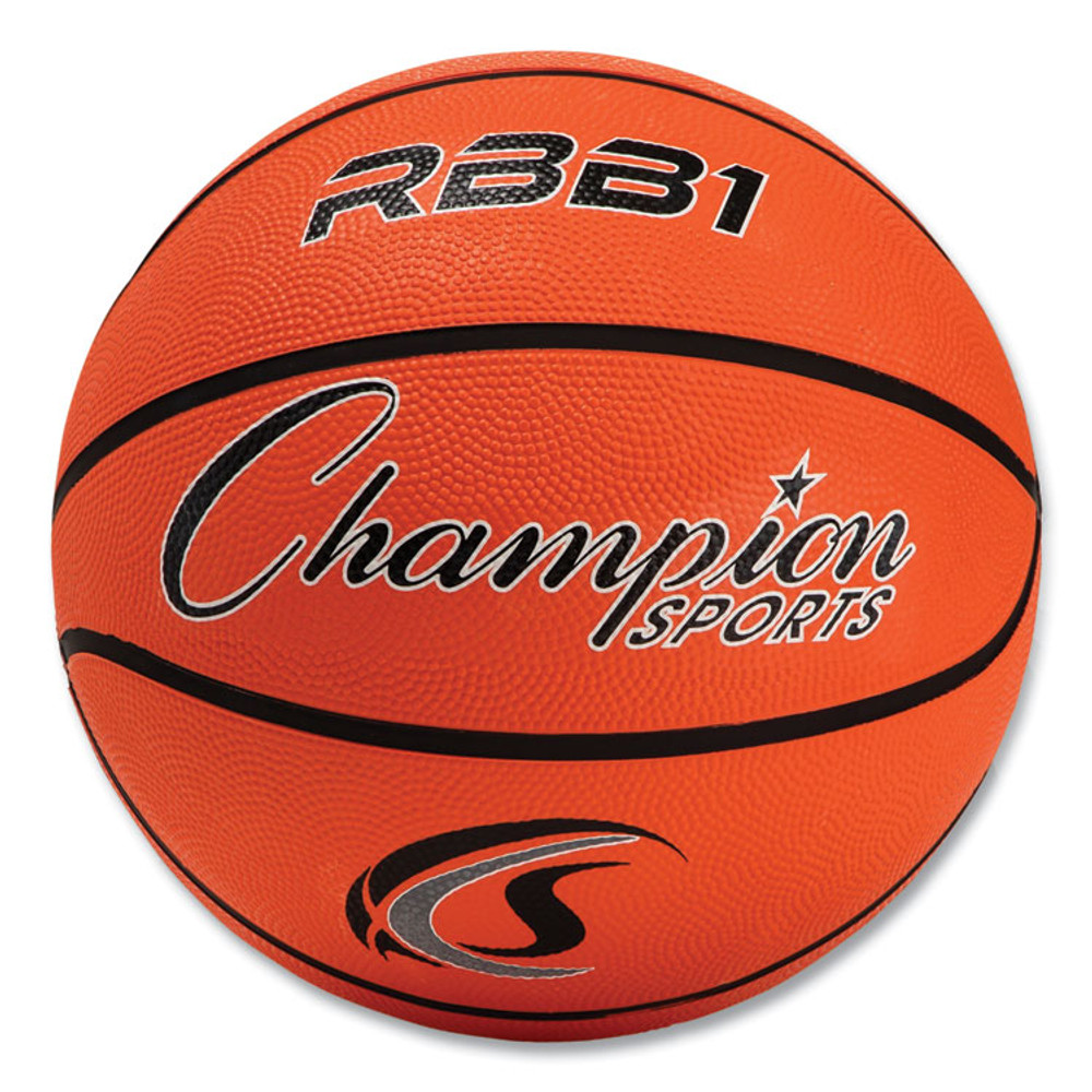 CHAMPION SPORT Sports RBB1 Rubber Sports Ball, Basketball, No. 7 Size, Orange