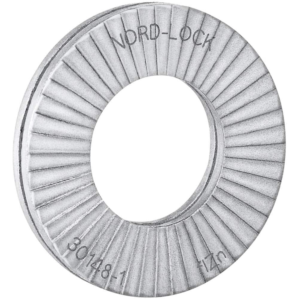 Nord-Lock 90106 Wedge Lock Washer: 1.918" OD, 1.108" ID, Steel, Grade 2, Zinc-Plated