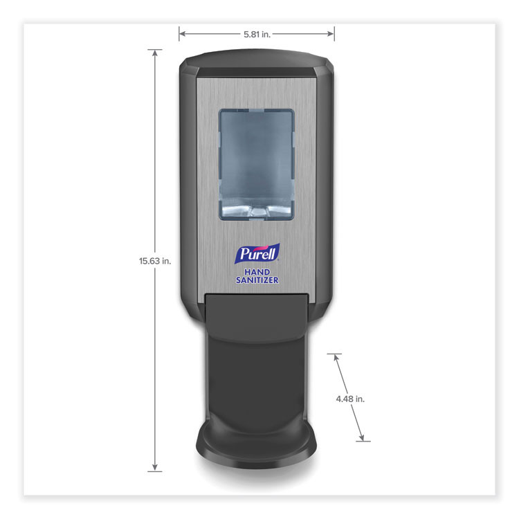 GO-JO INDUSTRIES PURELL® 512401 CS4 Hand Sanitizer Dispenser, 1,200 mL, 4.88 x 8.19 x 11.38, Graphite